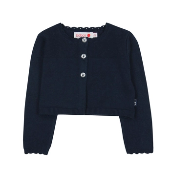 Sweter dla dziewczynki rozpinany granatowy Boboli