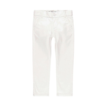 Spodnie chino dla chłopca Boboli kolor biały