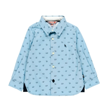 Oxford Koszula z długim rękawem dla chłopca z nadrukiem w niedźwiadki Boboli