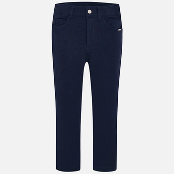 Spodnie z dzianiny granatowe dla dziewczynki