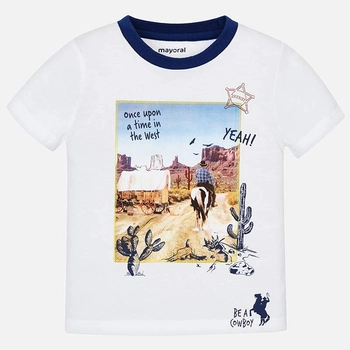 Koszulka z krókim rękawem i lamówką dla chłopca Mayoral