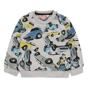 Bluza dla chłopca kolor z nadrukiem w auta Boboli
