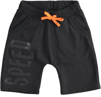 Szorty bermudy cienkie z dzianiny kolor czarny iDO dla chłopca