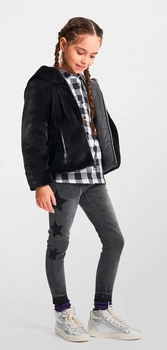 Spodnie jeans dla dziewczynki gwiazda kolor czarny iDO