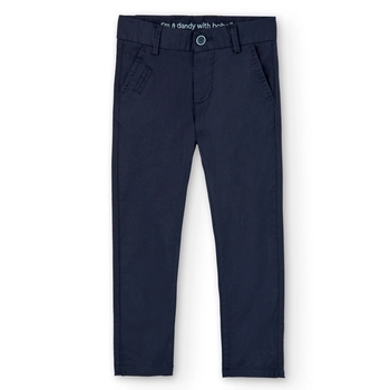 Spodnie bawełna satynowa w kolorze granatowym Boboli dla chłopca