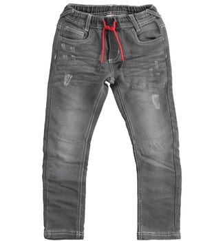 Miękkie spodnie w stylu denim kolor Jasno szary