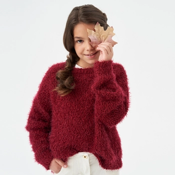 Sweter dla dziewczynki Bordo