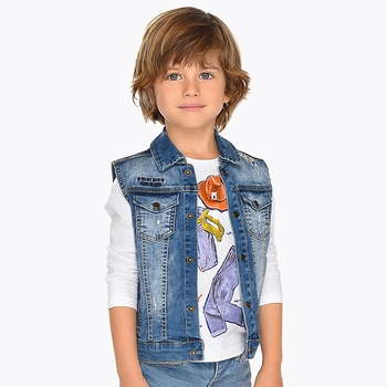 Kamizelka jeansowa dla chłopca Mayoral