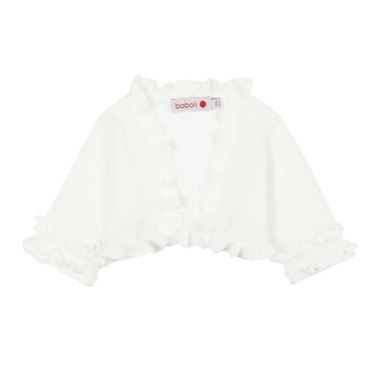 Bolerko dla dziewczynki kremowe Boboli