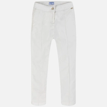 spodnie  satynowe dla dziewczynki Mayoral kolor kremowy