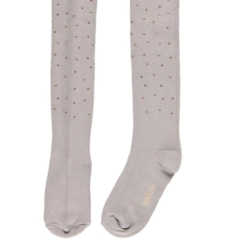 Rajstopy bawełniane z kryształkami dla dziewczynki kolor szary Boboli