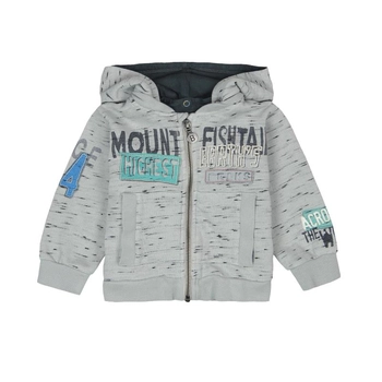 Bluza rozpinana z odpinanym kapturem statki kolor szary Boboli dla chłopca