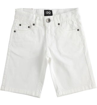 Szorty dla chłopca z tkaniny diagonal kolor Biały iDO
